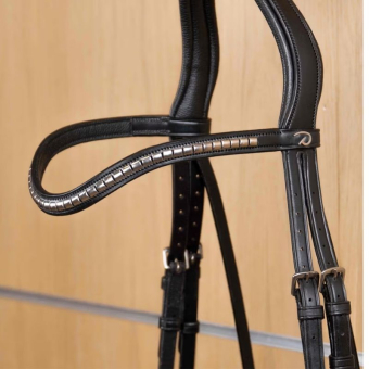 Stirnriemen V-Form Silver Clincher New English Collection Schwarz