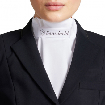 Plastron Crystal Weiß/Schwarzes Chrom