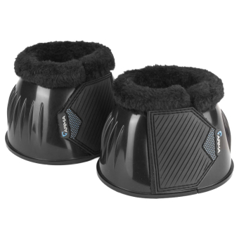 Hufglocken Glossy PVC Fleece Schwarz