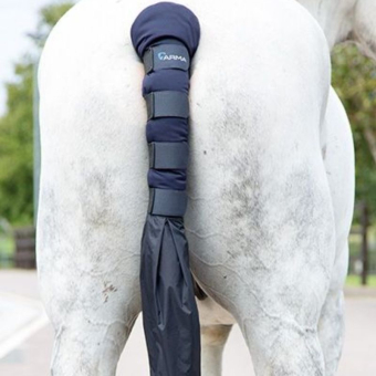 Schweifschoner mit Tasche Marineblau