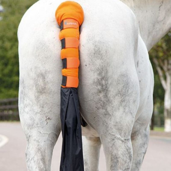 Schweifschoner mit Tasche Orange