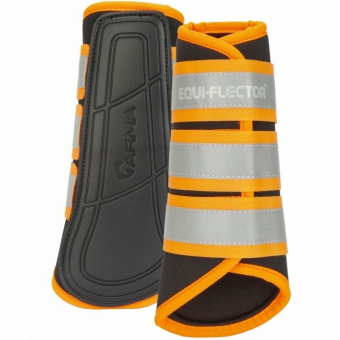 Arbeitsgamaschen Equi-Flector Schwarz/Orange