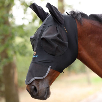 Fliegenhaube Stretch med Öron & Nos Schwarz