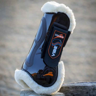 Tendon Boots Vibe Velcro Fluffy Schwarz
