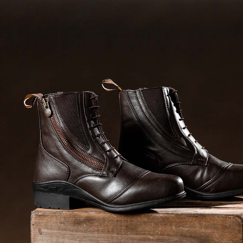 Reitstiefeletten Veganza Side Zip Paddock Braun