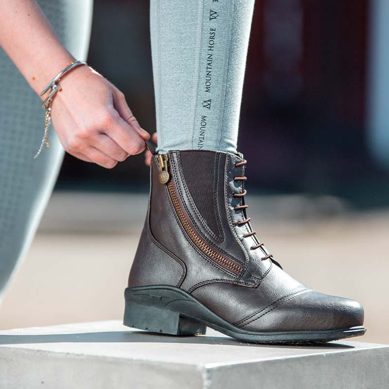 Reitstiefeletten Veganza Side Zip Paddock Braun