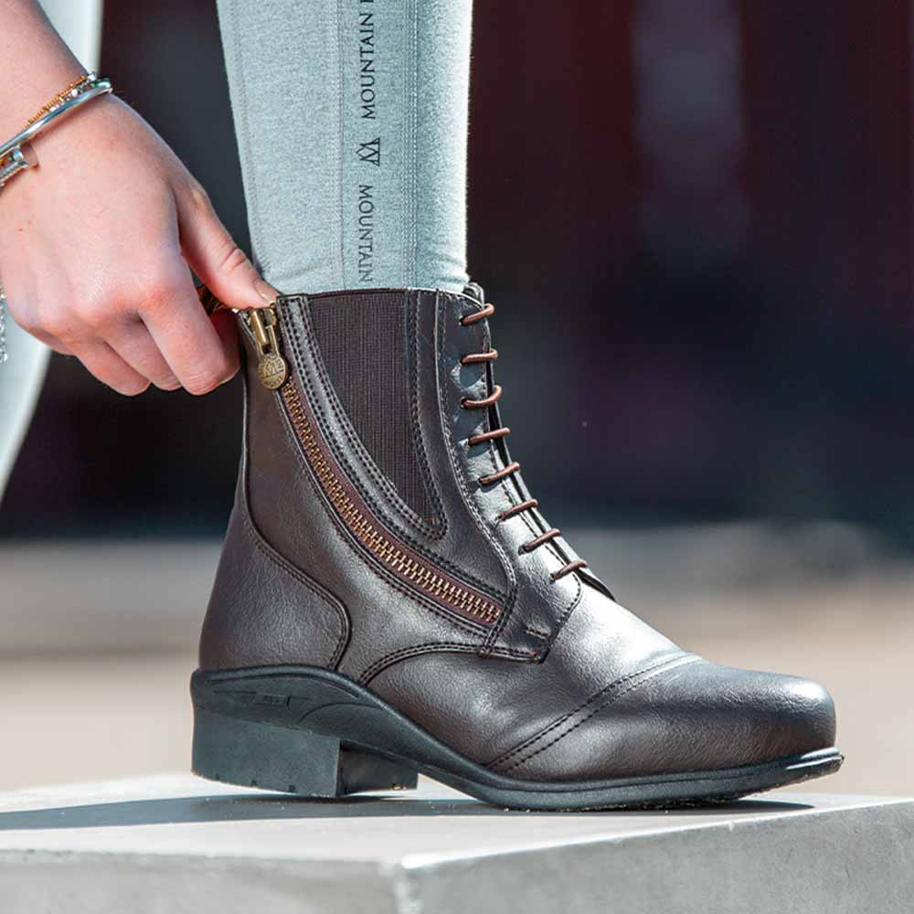 Reitstiefeletten Veganza Side Zip Paddock Braun