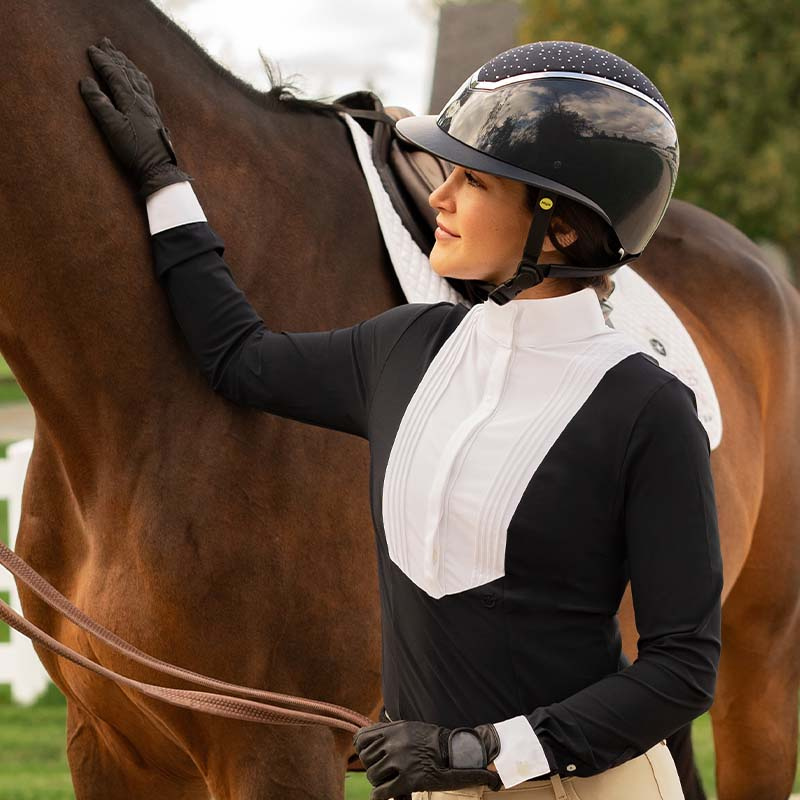 Reithelm MIPS Kylo Gloss Wide Peak Crystal Schwarz/Chrome