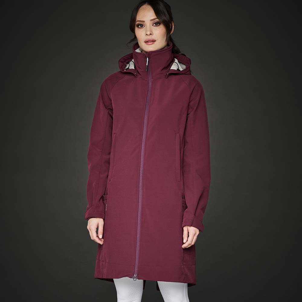 Reitmantel Stella Softshell Parka Burgunderrot