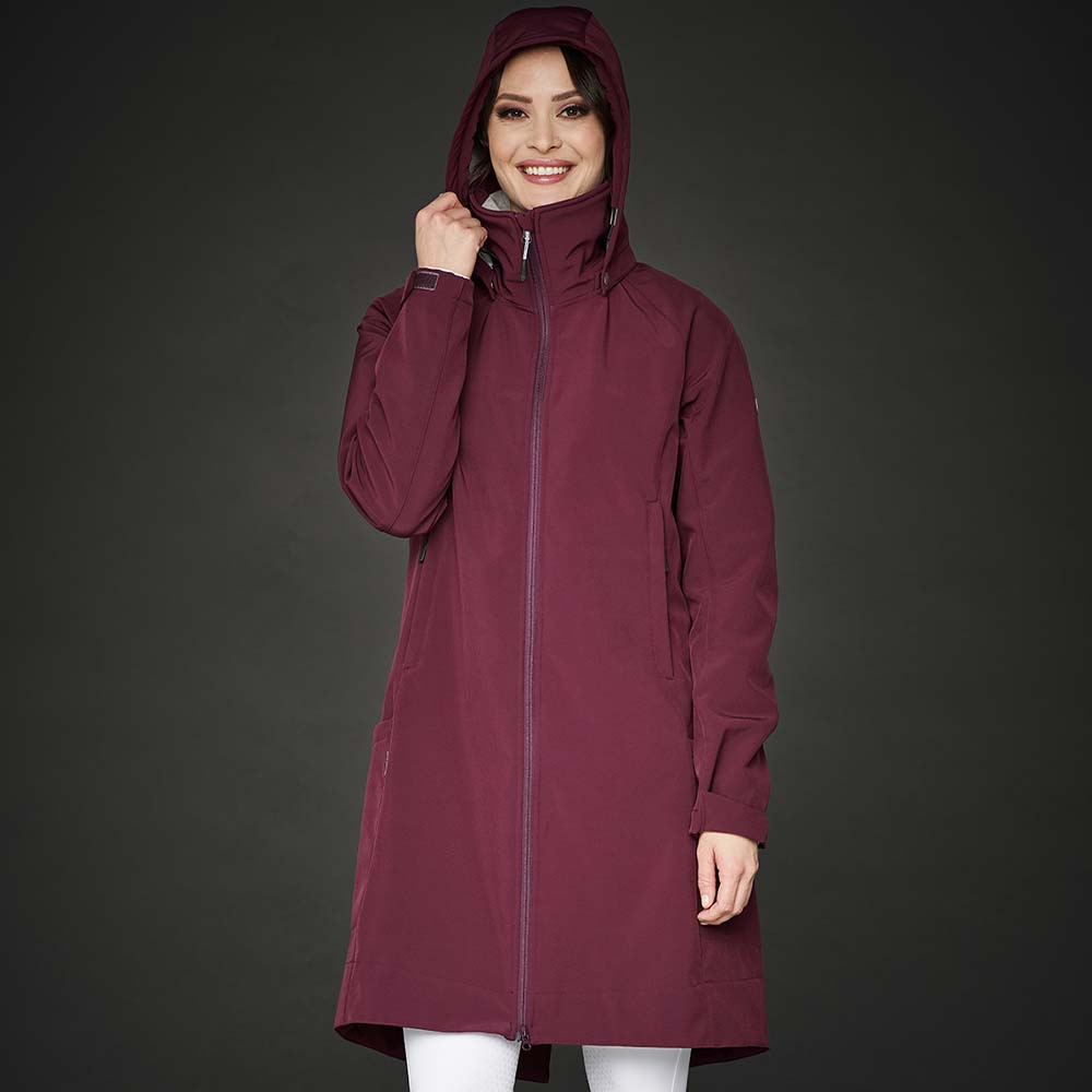 Reitmantel Stella Softshell Parka Burgunderrot