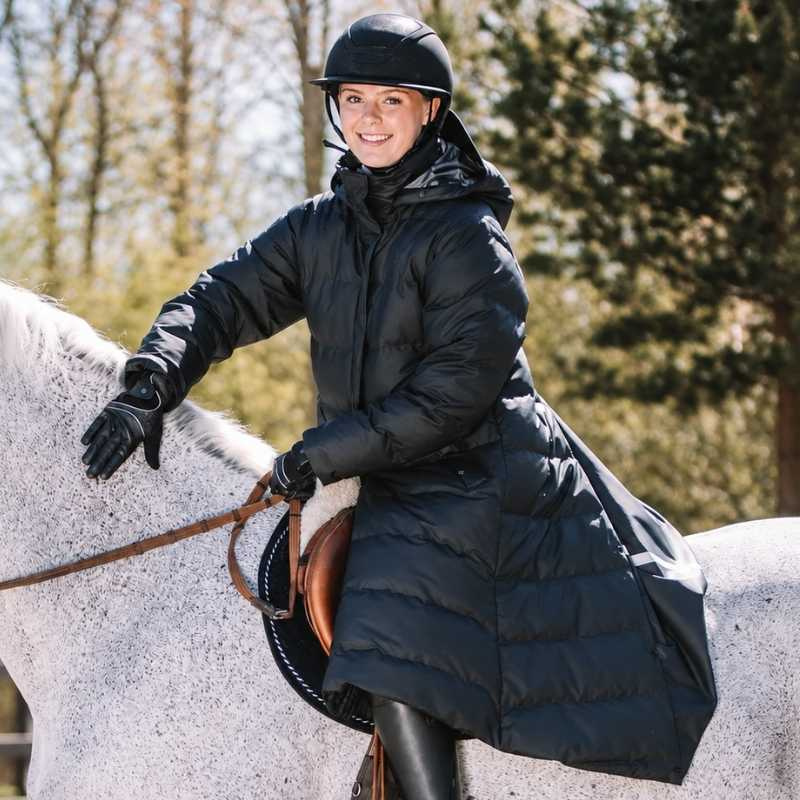 Reitmantel Blizz Padded Raincoat Schwarz
