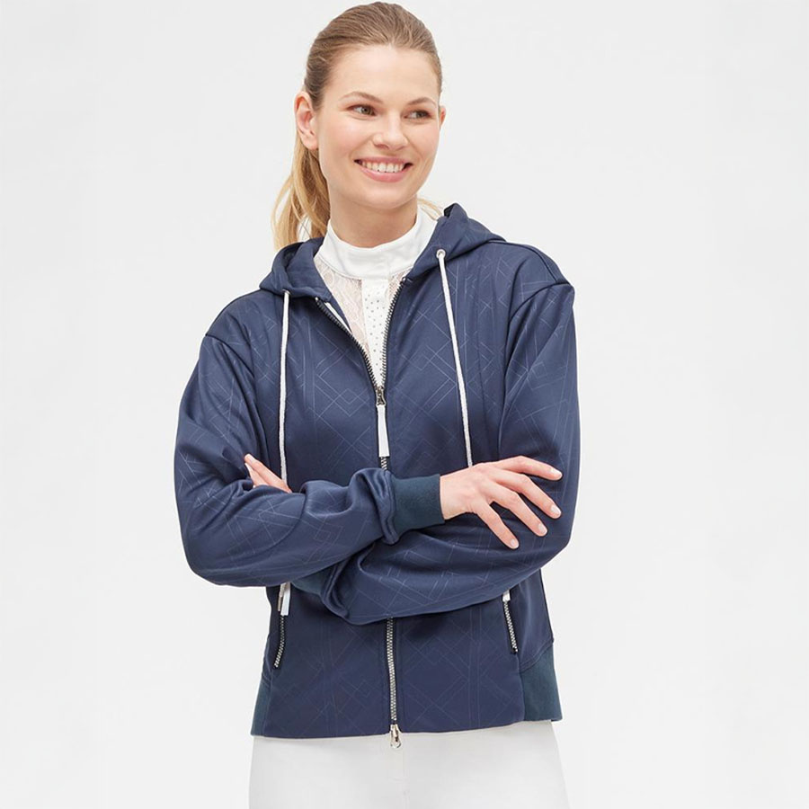 Hoodie Starla Zip Marineblau