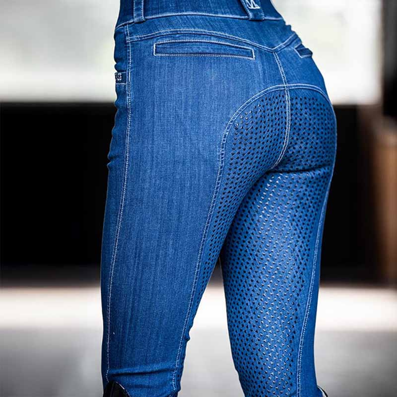 Reithosen Dream Denim Full Seat Blau