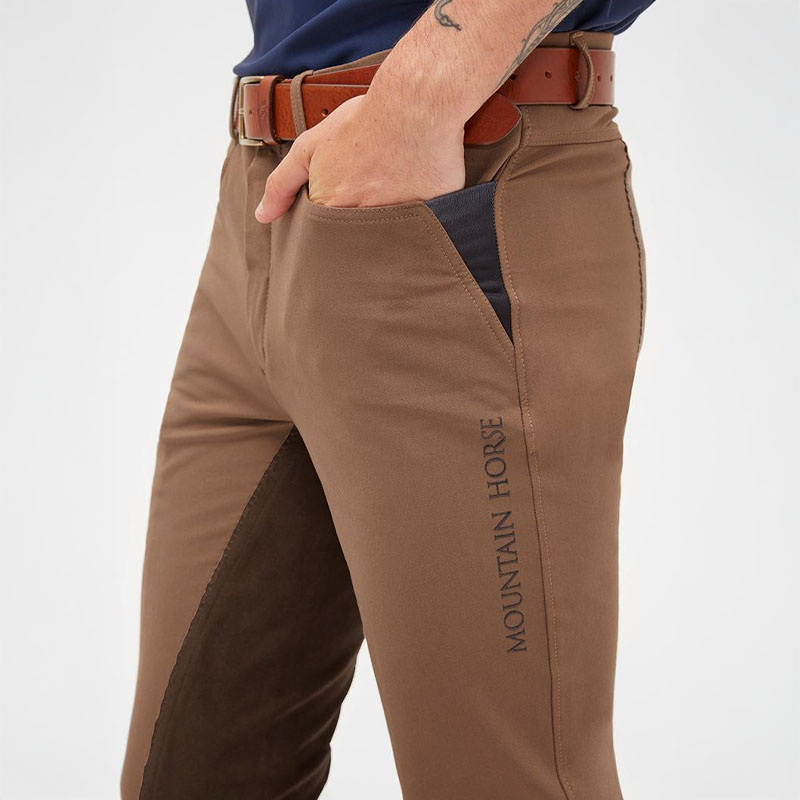 Herren-Reithosen Baldur Jodhpurs Full Grip Taupe