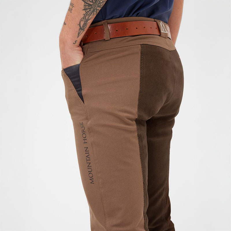 Herren-Reithosen Baldur Jodhpurs Full Grip Taupe