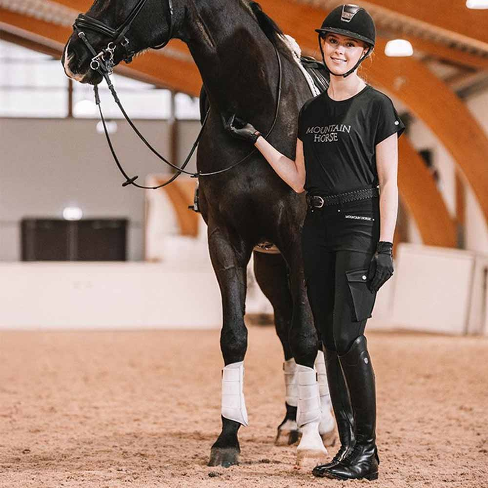 Reithosen Estelle Cargo Full Grip Schwarz