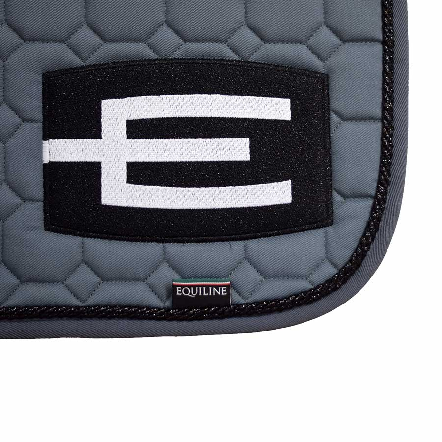 Schabracke E-Logo Grau Glitterschwarz/Weiß