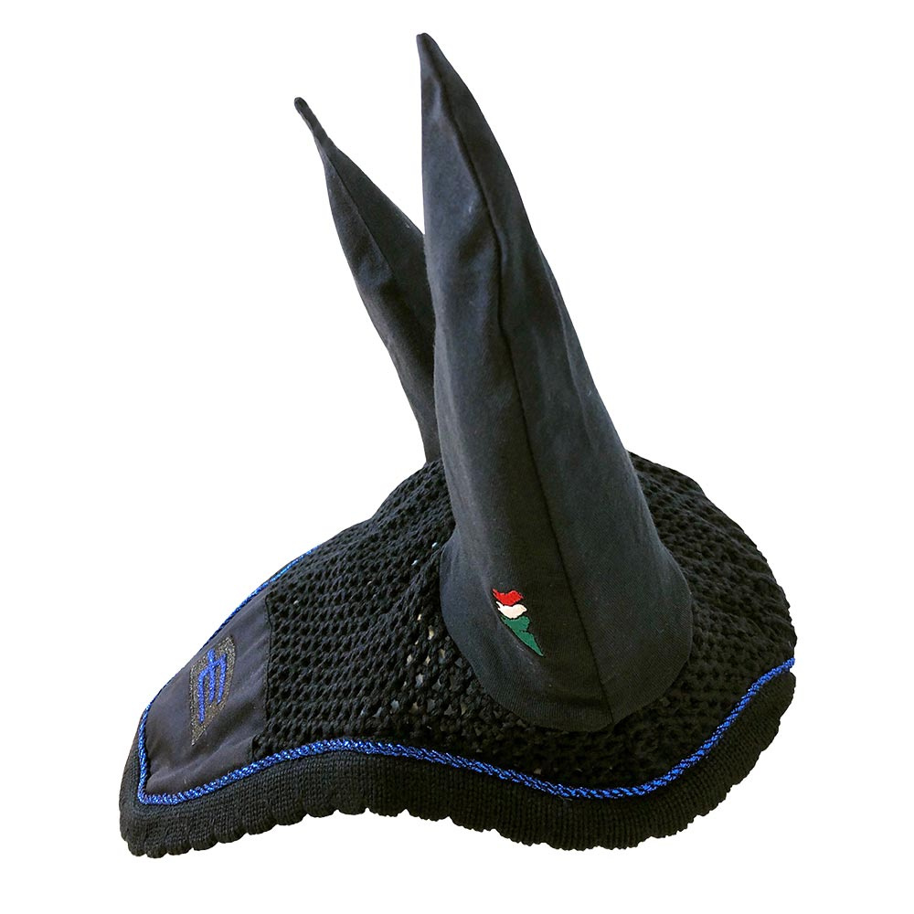 Fliegenhaube E-logga Schwarz Schwarz/Blau