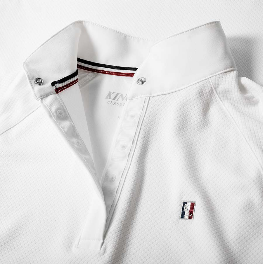 Wettkampf-Top Kind/Junior Classic Short Sleeve Girls Weiß