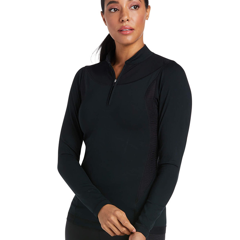 Oberteil Ascent 1/4 Zip Schwarz