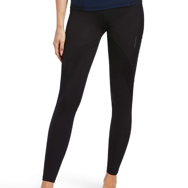 Reitleggins Ascent Kniebesatz Schwarz