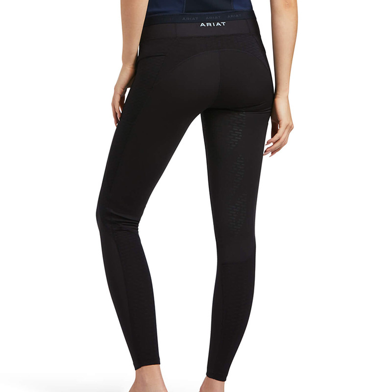 Reitleggins Ascent Kniebesatz Schwarz