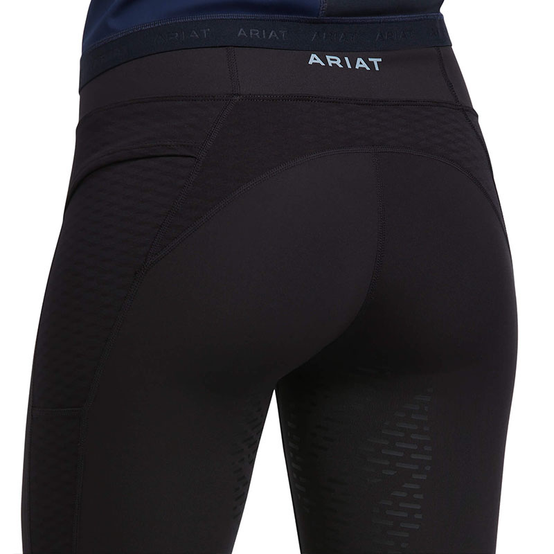Reitleggins Ascent Kniebesatz Schwarz
