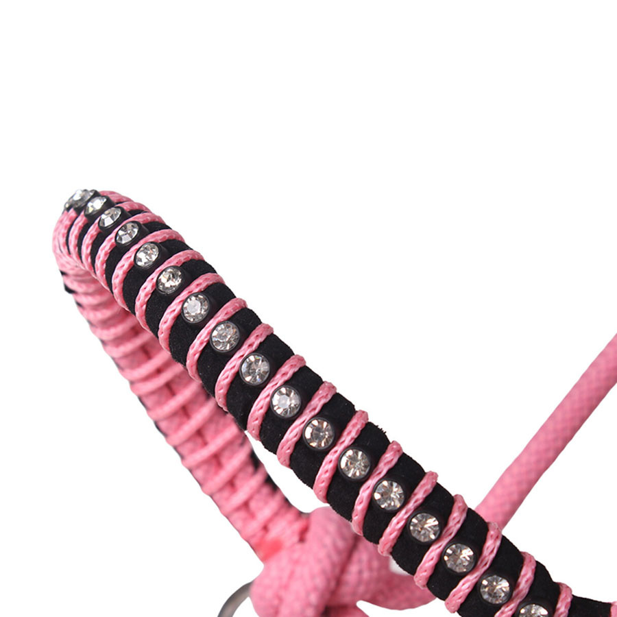 Seilhalfter mit Zügeln Combi Liberty Hellrosa