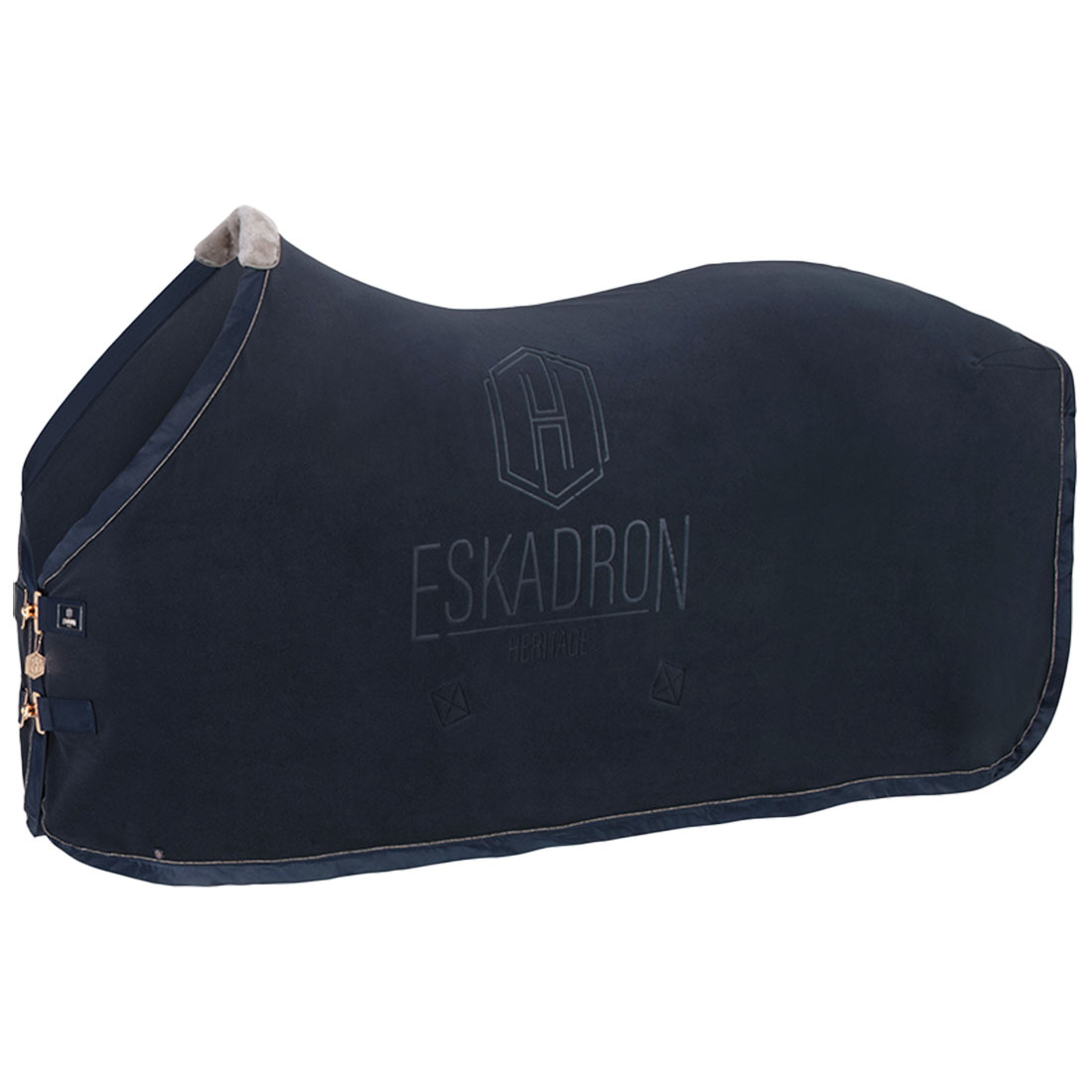 Fleecedecke Shetty Fleece Stamp Heritage Marineblau