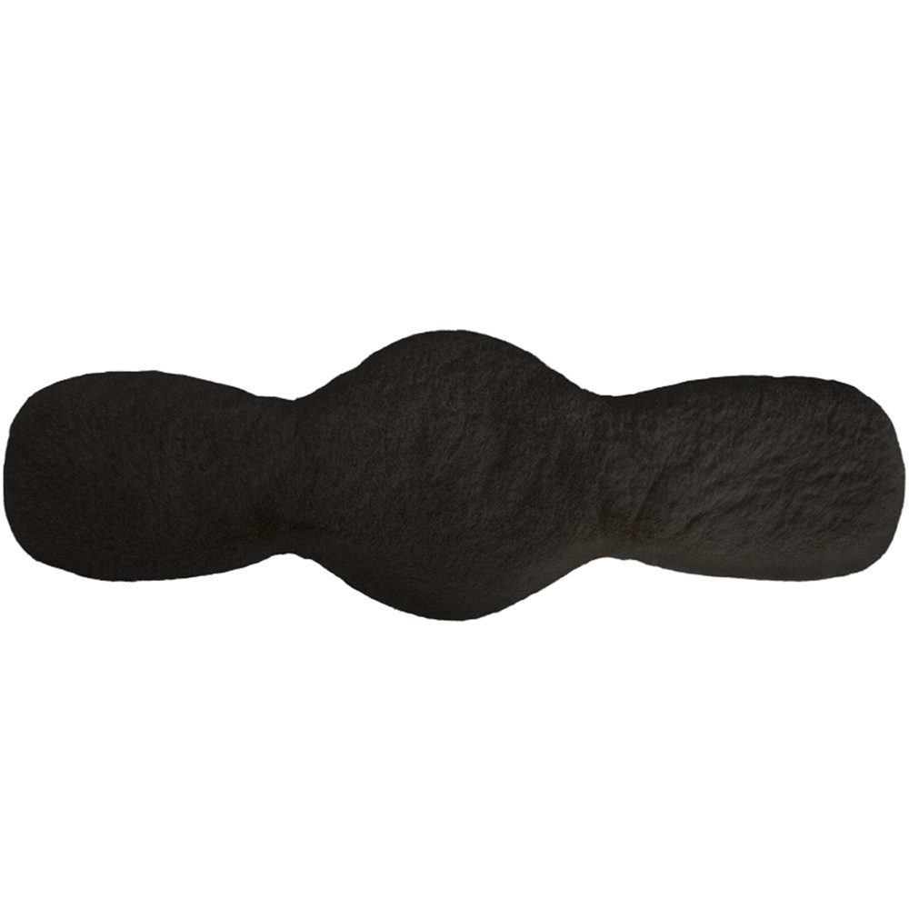 Sattelgurtüberzug Dressage Faux Fur Schwarz