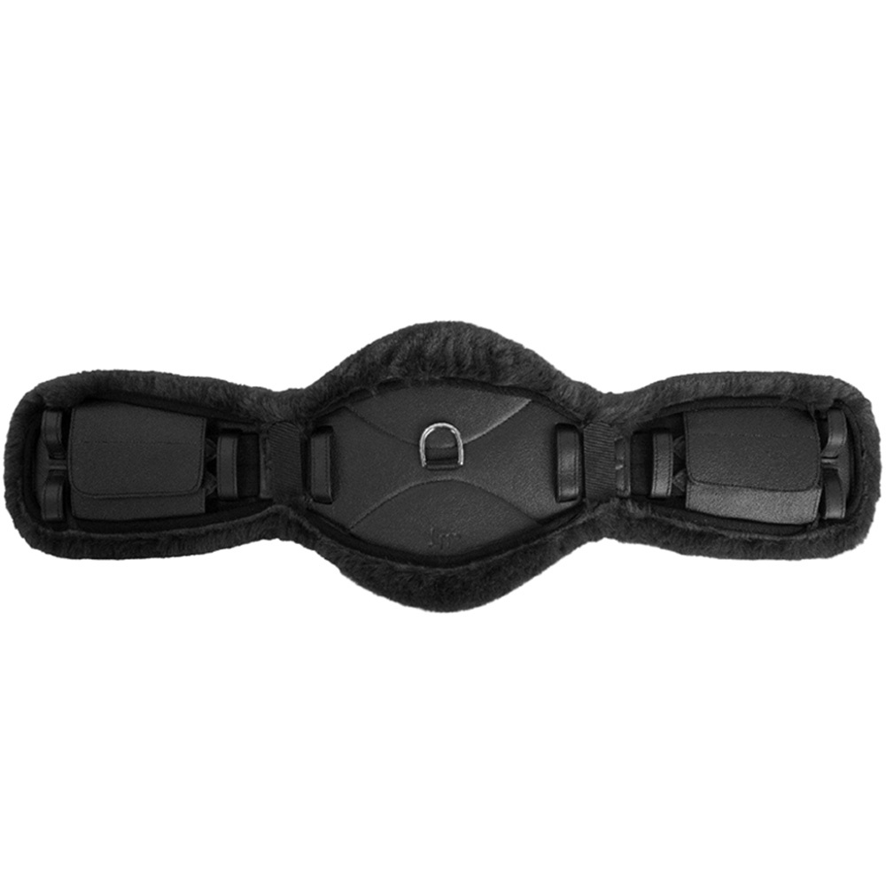 Sattelgurtüberzug Dressage Faux Fur Schwarz