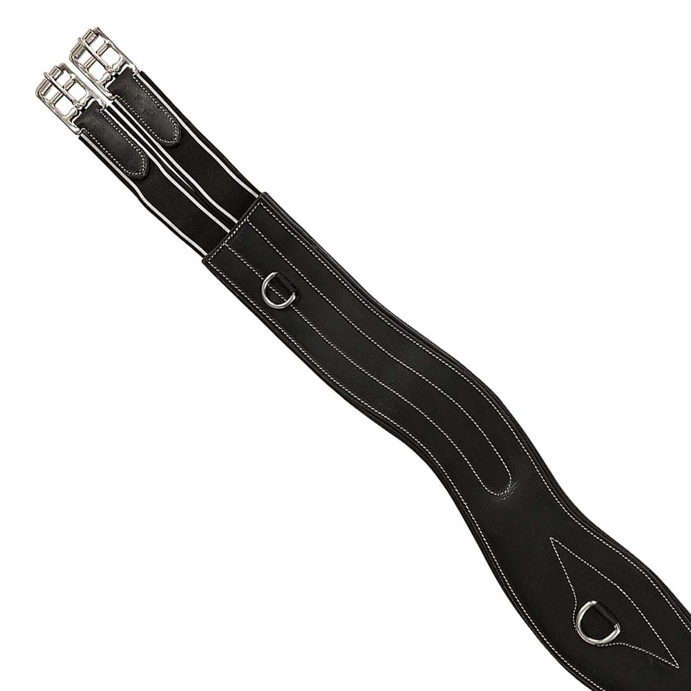 Sattelgurt Basic Leder Schwarz