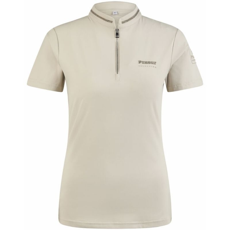 T-Shirt Function Zip Selection Beige