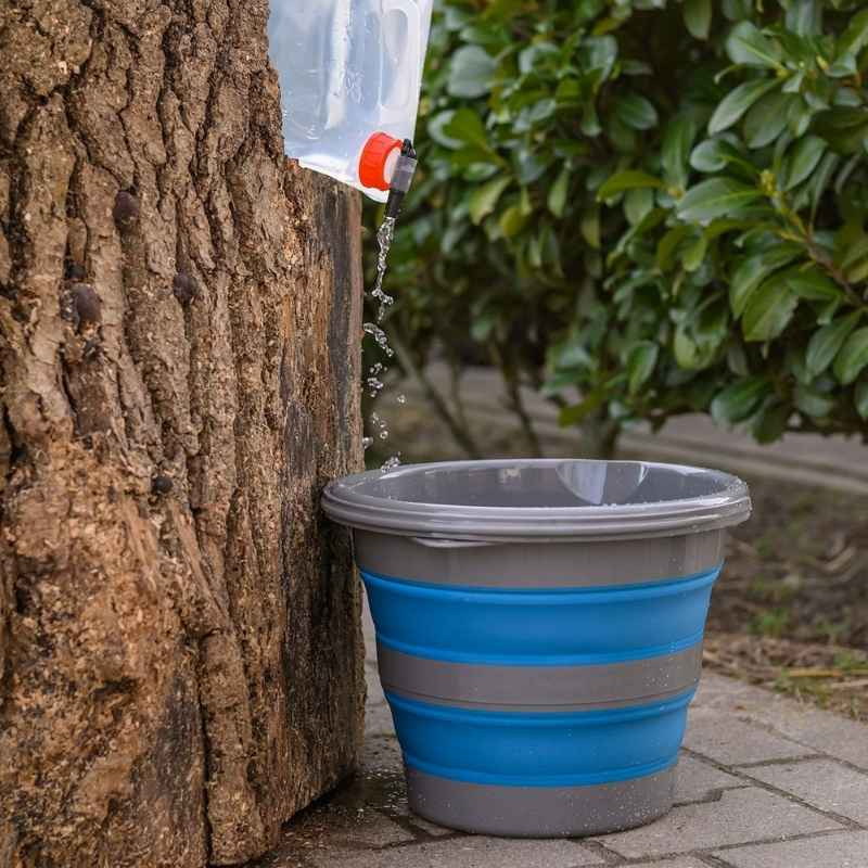 Eimer Foldable 10L Blau/Grau