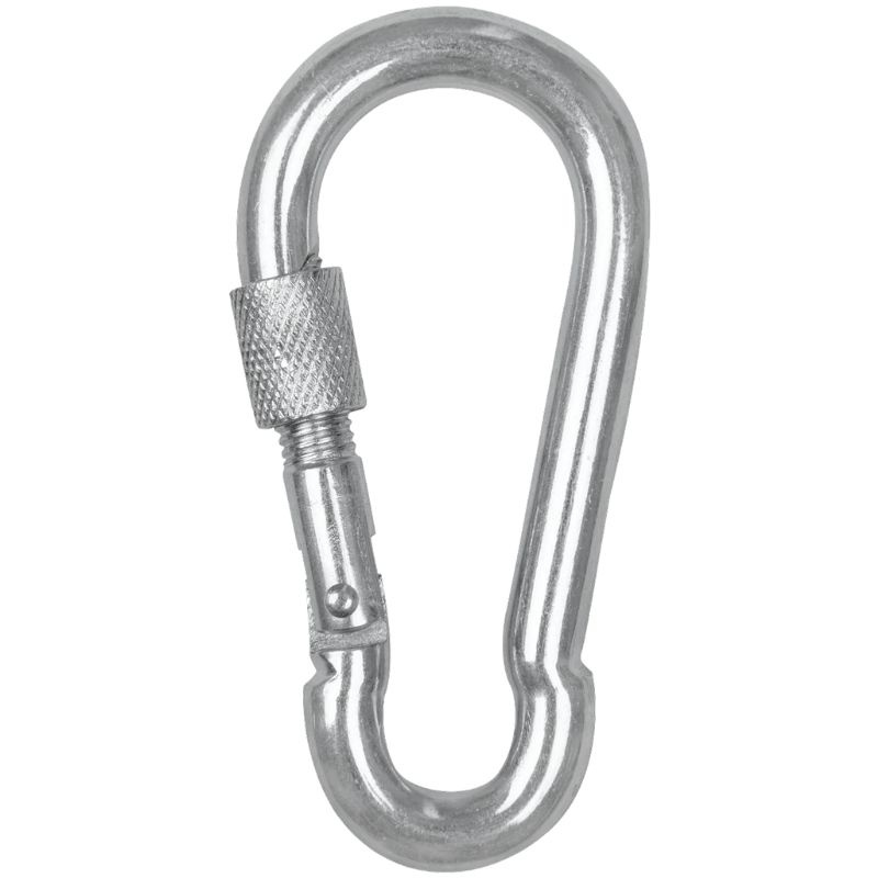 Sicherheitskarabiner Screw Cap Silber