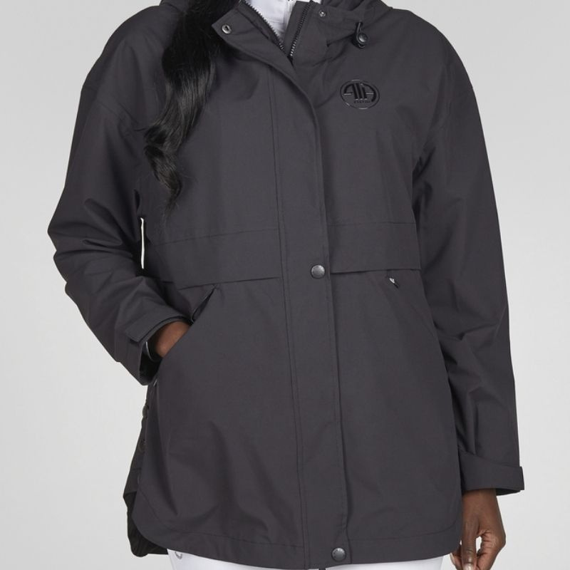 Regenjacke Rain-Zip-Poncho Schwarz