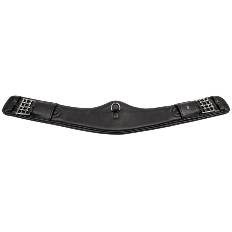 Dressurgurt Contour Half Moon Leather Schwarz