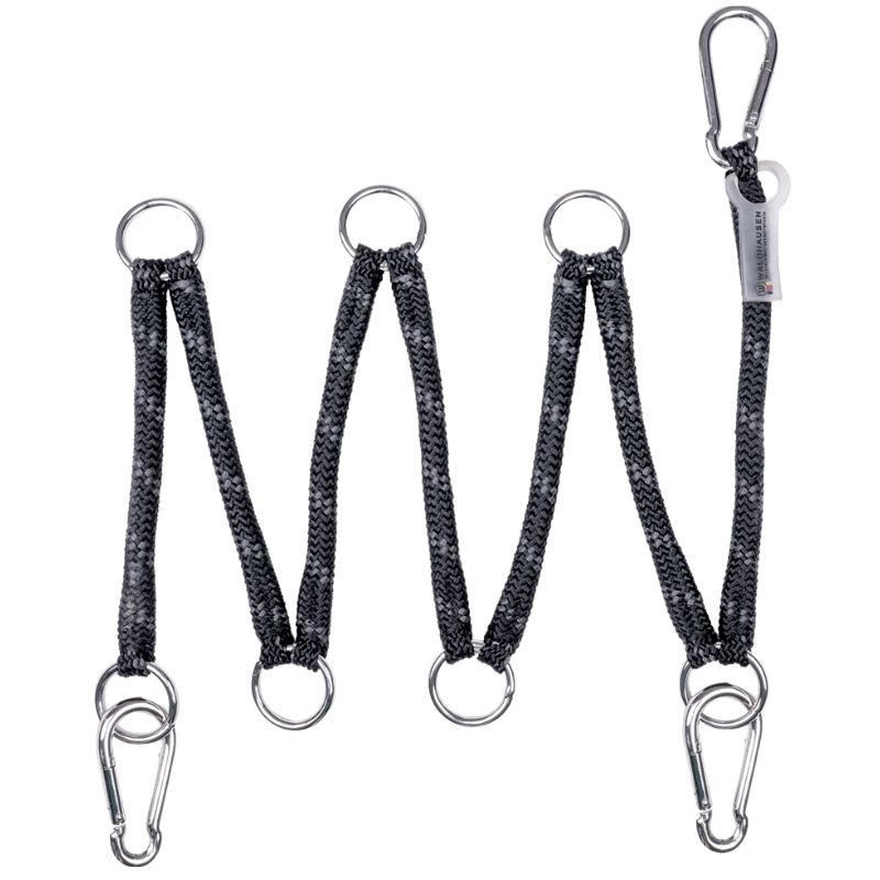 Aufhängeseil mit Ringen Flexible Schwarz