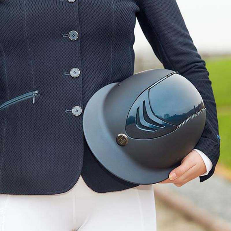 Reithelm Mips Avance Glänzendes Top Swarovski Schwarz