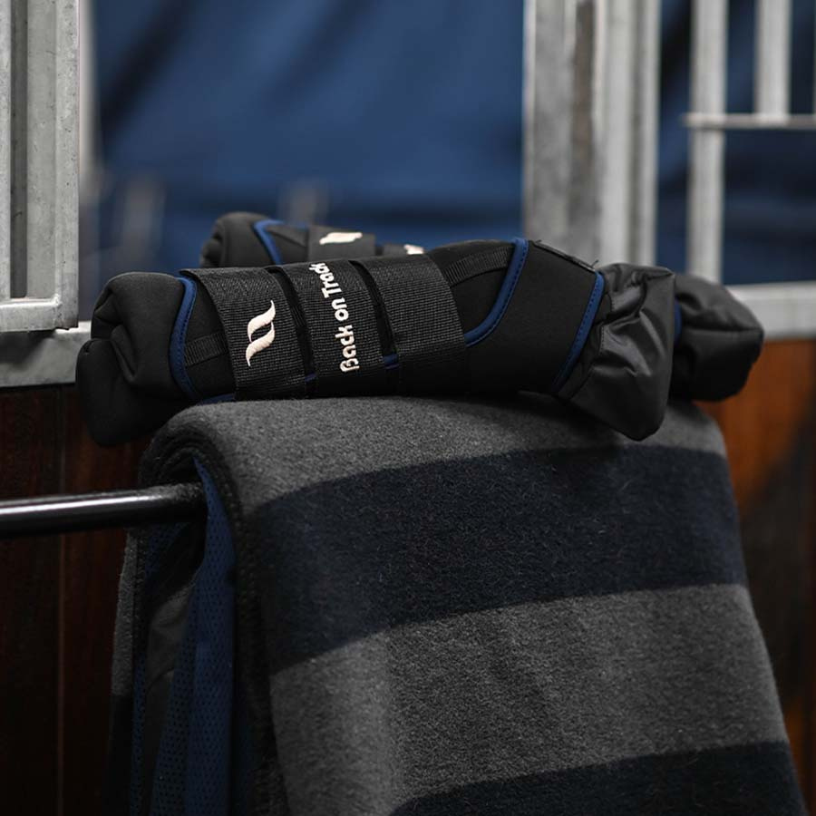 Stallgamaschen Royal Quick Wraps Deluxe Schwarz/Marineblau