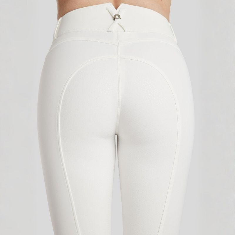 Reithose Megan Yati Full Grip Weiß