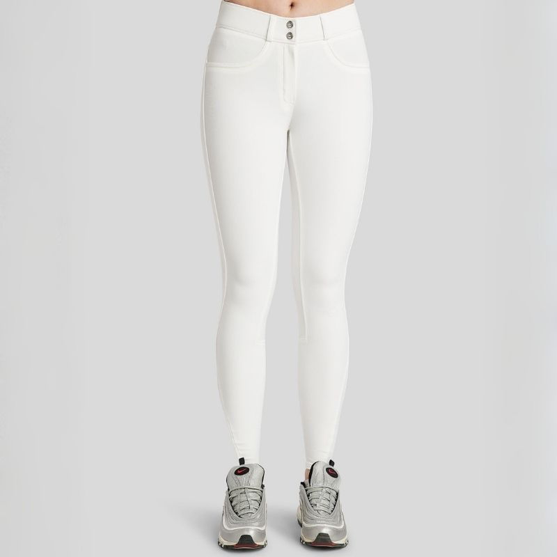 Reithose Megan Yati Full Grip Weiß