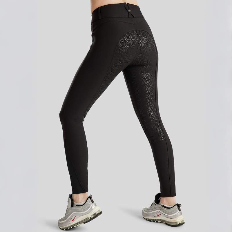 Reithose Megan Yati Full Grip Schwarz