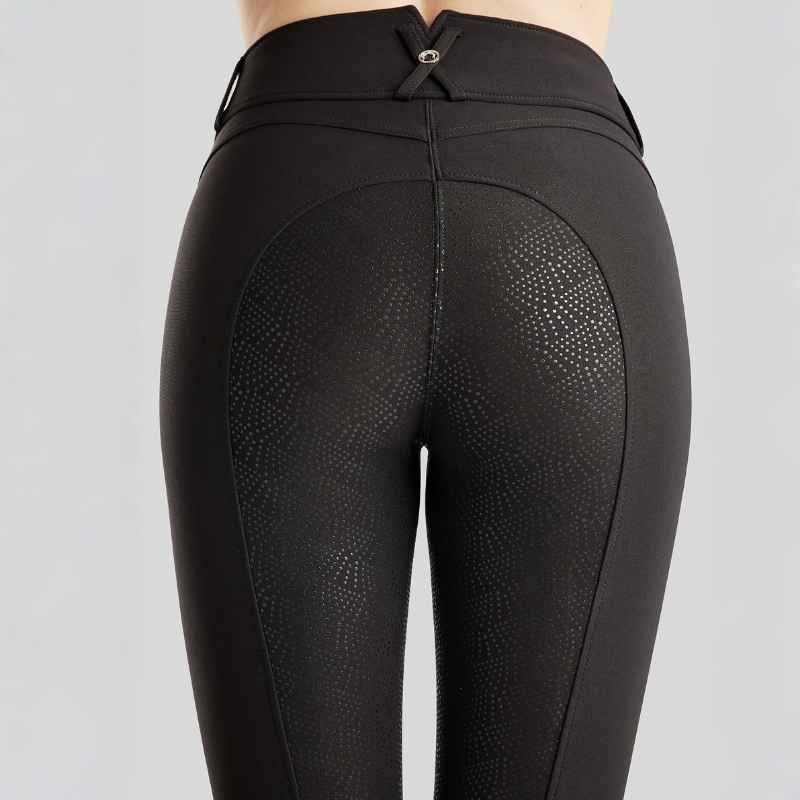 Reithose Megan Yati Full Grip Schwarz