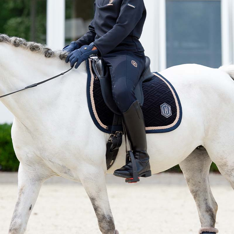 Vielseitigkeitsschabracke Shetty Velvet Emblem Heritage Marineblau