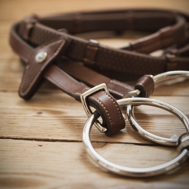 Gummizügel mit Stoppern Eccelente Buckle Loop Braun