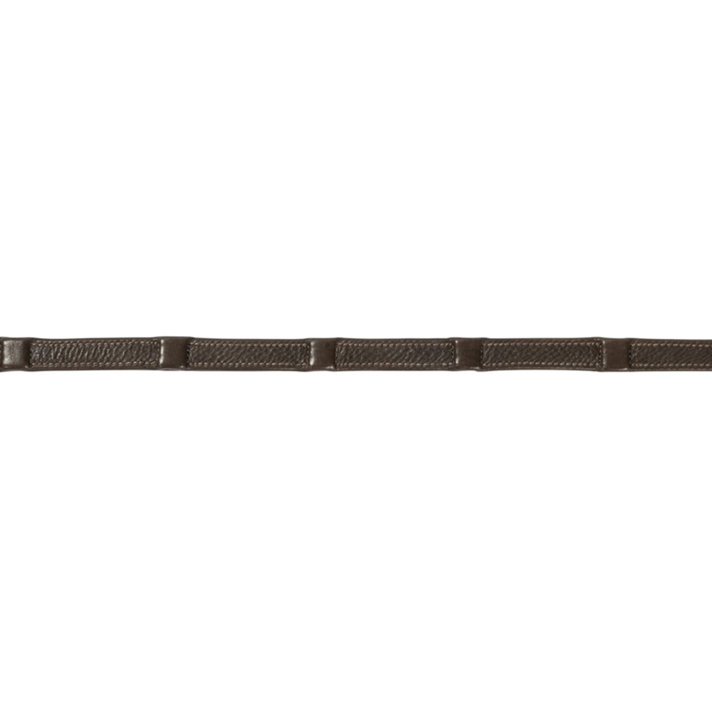 Lederzügel mit Stoppern Dunkelbraun/Silber