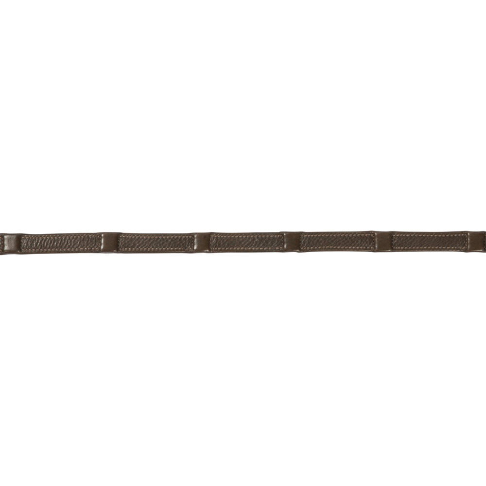 Lederzügel mit Stoppern Chocolate/Silber