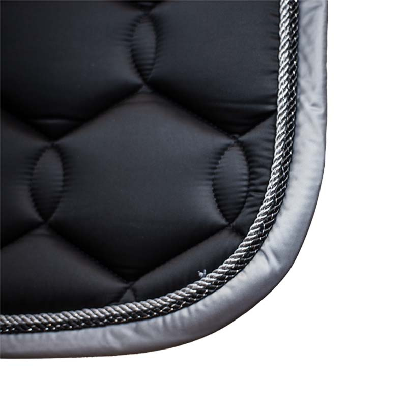 Dressurschabracken Glänzende Welle Schwarz