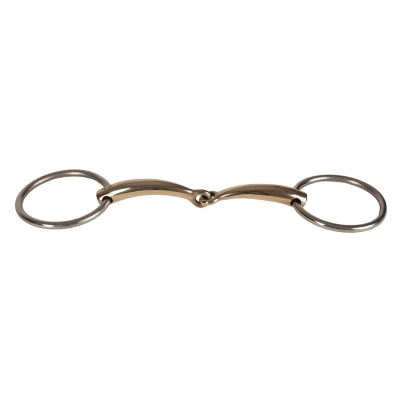 Einfach gebrochenes Trensengebiss mit losen Ringen Sweet Copper 14mm